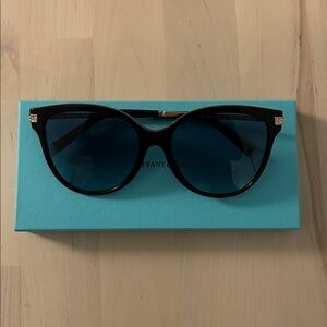 Tiffany & Co. Black and Gold Sunglasses